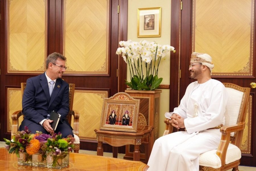 The Minister of Foreign Affairs receives copies of credentials of a number of ambassadors of friendly countries