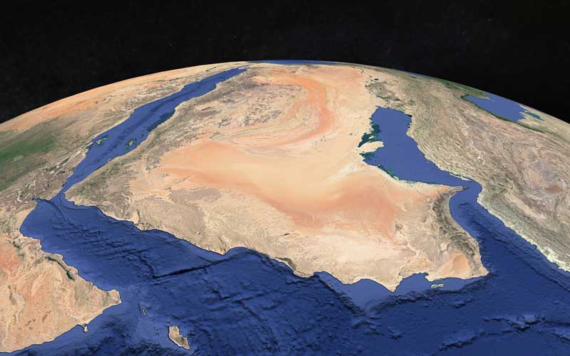 Oman globe view