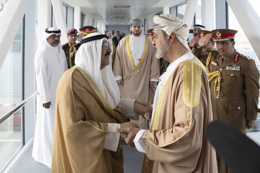 The Emir of Kuwait leaves oman