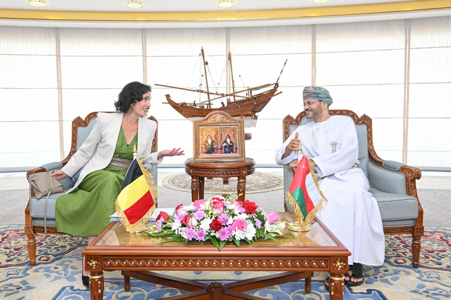 Foreign-Minister-Sayyid-Badr-Albusaidi-meets-Haja-Habib-Foreign-Minister-of Foreign-Belgium