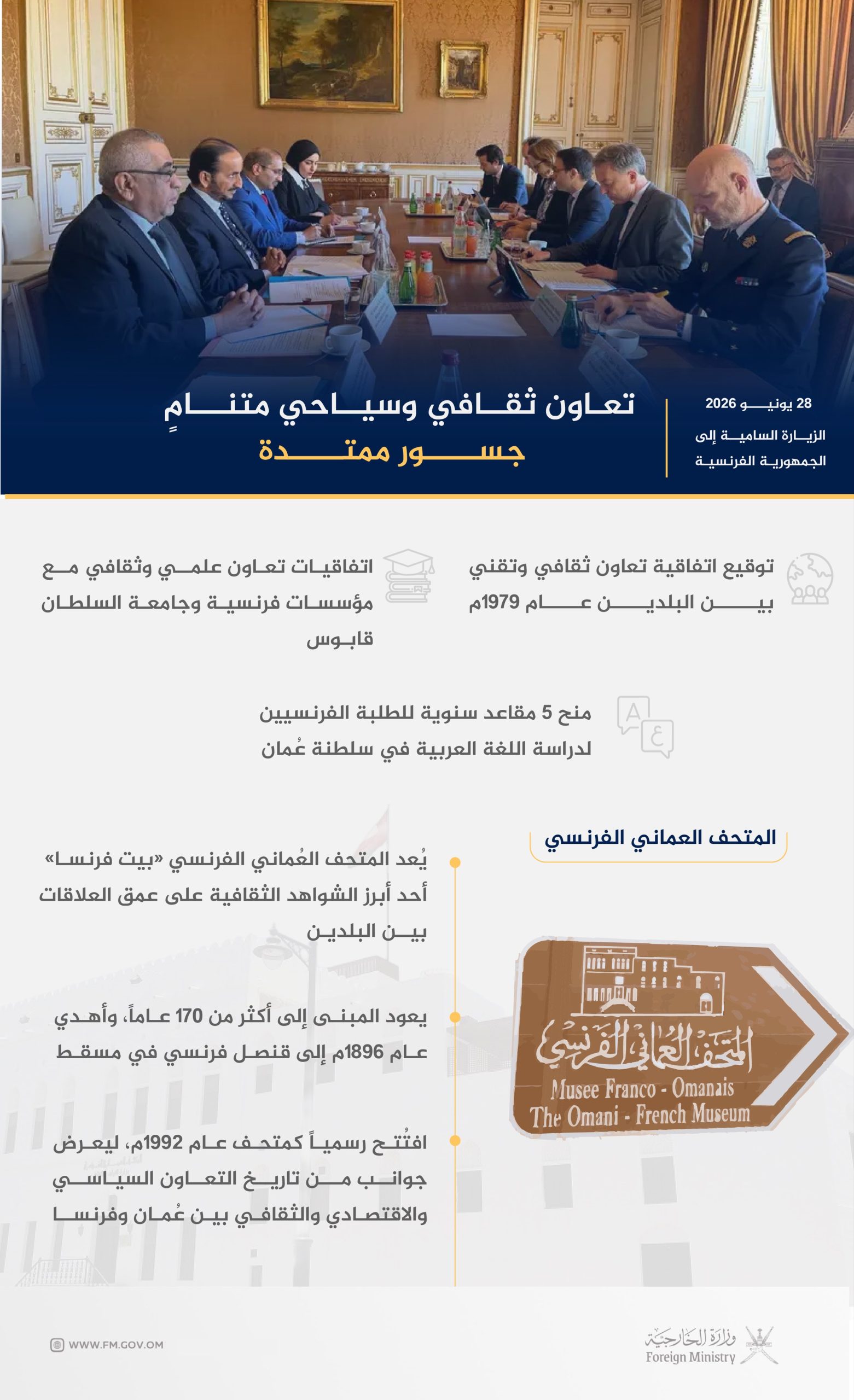 تعـاون ثقـافي وسيـاحي متنـامٍ.