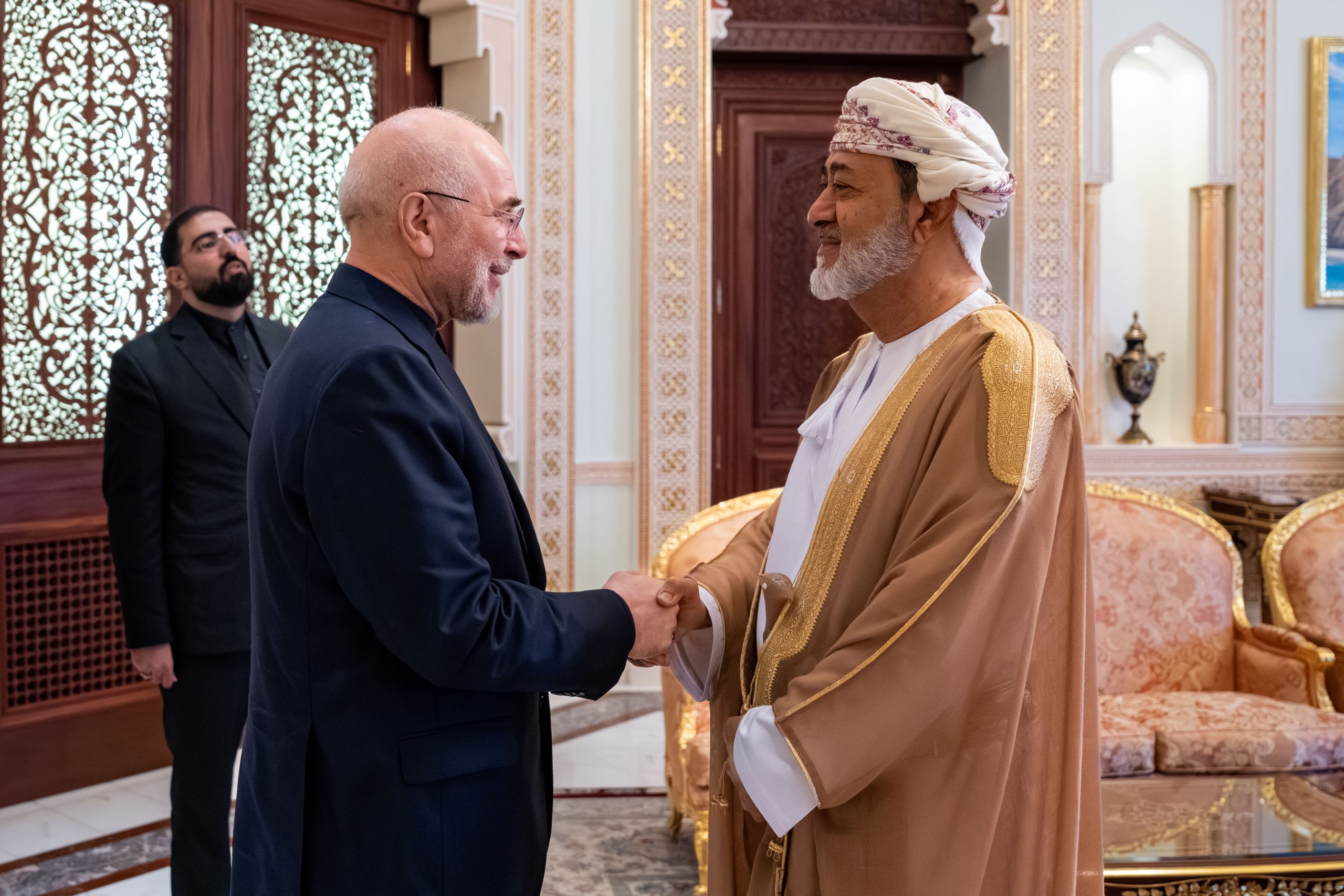 His Majesty receives Speaker of the Iranian Parliament