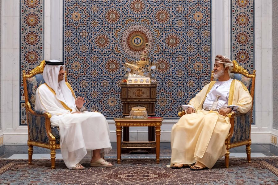 His Majesty the Sultan receives the Prime Minister and Minister of Foreign Affairs of Qatar