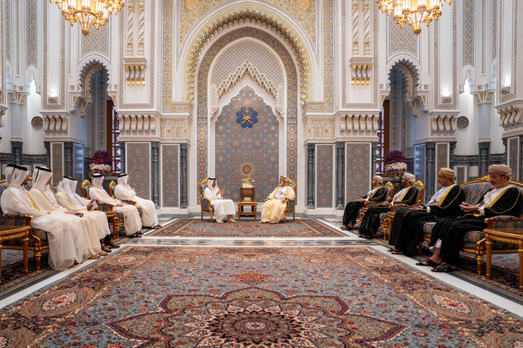 His Majesty the Sultan receives the Prime Minister and Minister of Foreign Affairs of Qatar