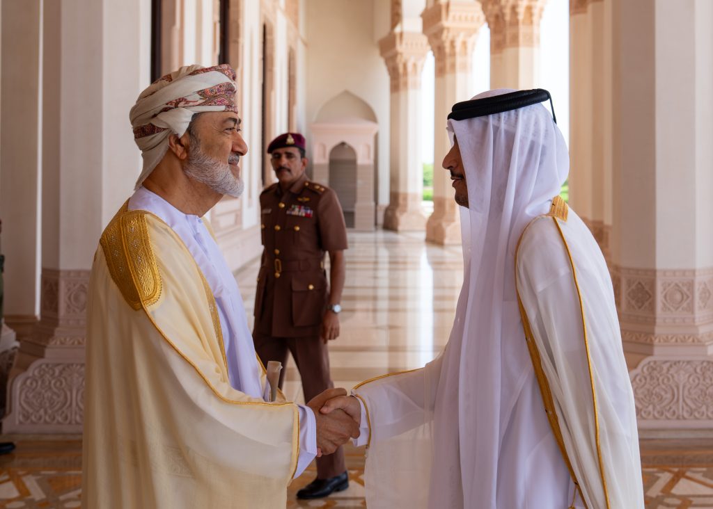 His Majesty the Sultan receives the Prime Minister and Minister of Foreign Affairs of Qatar
