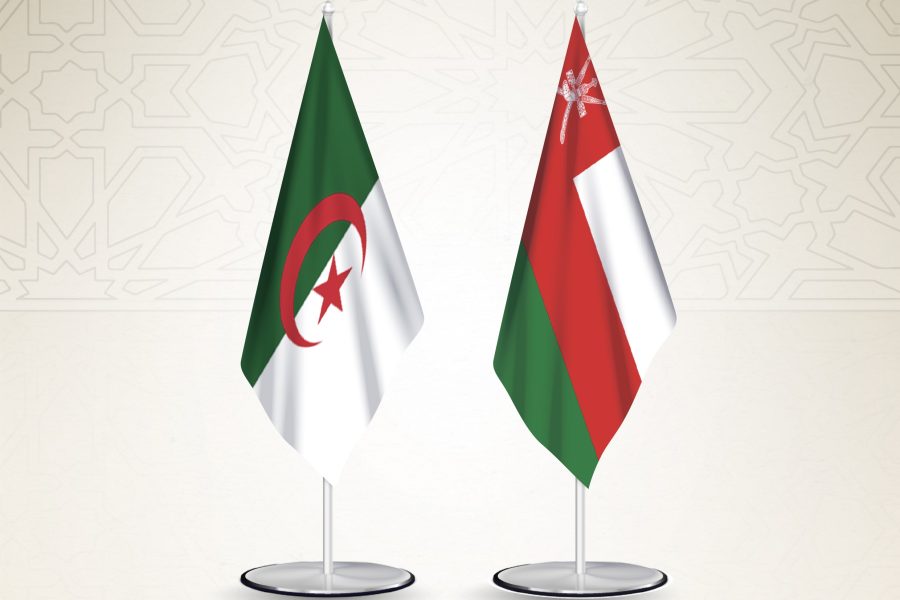 Algeria and Oman flags