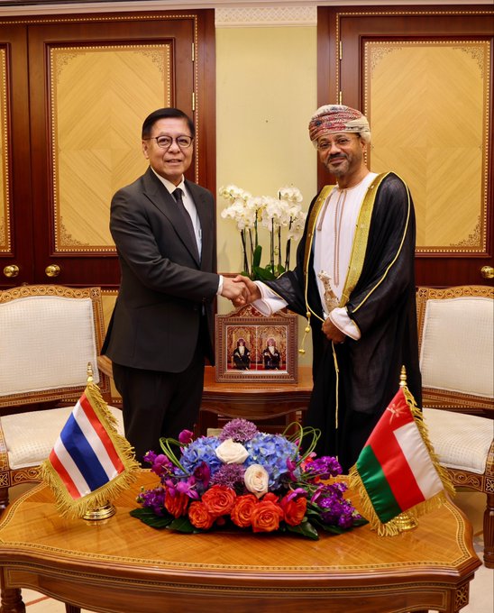 Oman's Foreign Minister receives the Deputy Prime Minister and Minister of Foreign Affairs of the Kingdom of Thailand